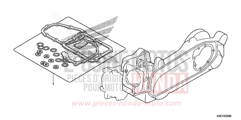 GASKET KIT B for Forza 125 MAT CARNELIAN RED METALLIC (R384) from 2019